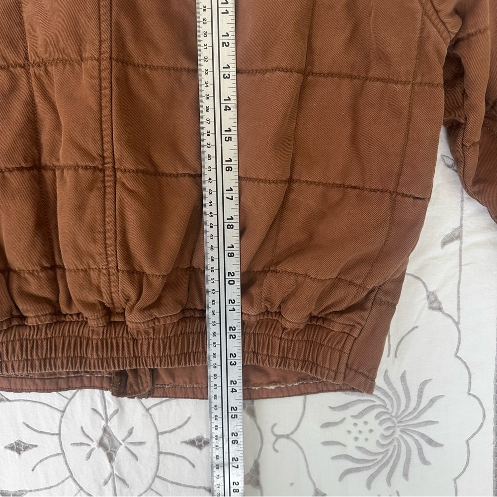 For Good Rust Brown Quilted Jacket Women’s S – Cotton, Zip Front, Lightweight - Picture 7 of 7